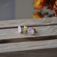 Clou d oreille blanc rouge 