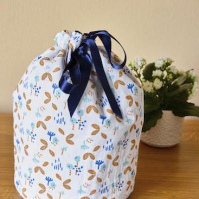 Trousse de toilette automne bleu