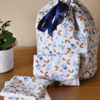 Trousse de toilette automne bleu