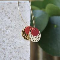 Boucle d'oreille Ladies, rouge