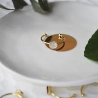 Bague beige, argent