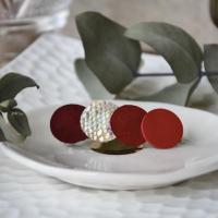 petite barrette rondes  Rouge
