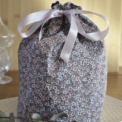 Trousse de toilette fleuri bleu et rose