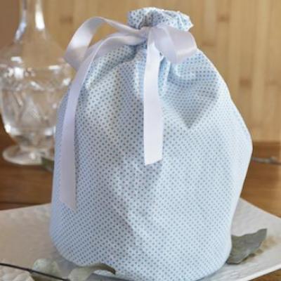 Trousse Pois bleu clair