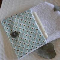 savonnette Eventail bleu, ouvert