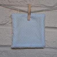 Coton Lavable, pois bleu zoom