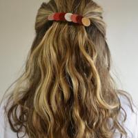 porter barrette Toutes rondes rouge