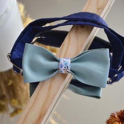 Gentlemen Bleu Givré Foncé, Fleuri pois