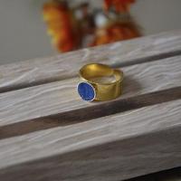 Grosse bague bleu marine