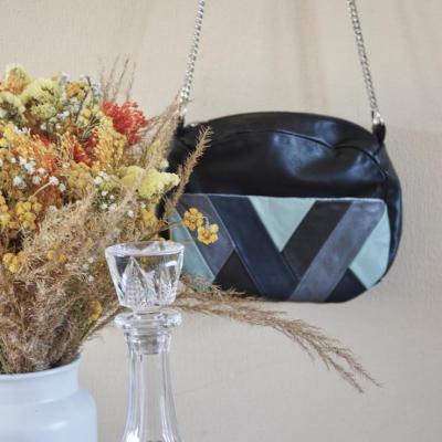 Sac blanche bleu